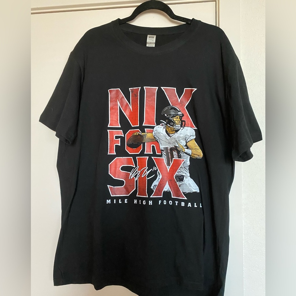 New Broncos “Nix for Sale” Black tee shirt size XL. NWOT.